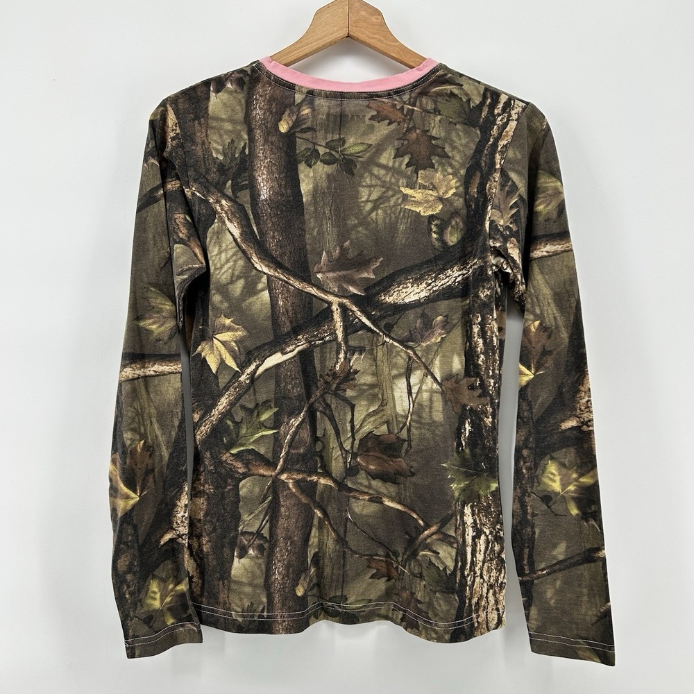 Master‎ Sportsman Camo Henley Womens Medium Long Sleeve Shirt Hunting - Picture 6 of 8